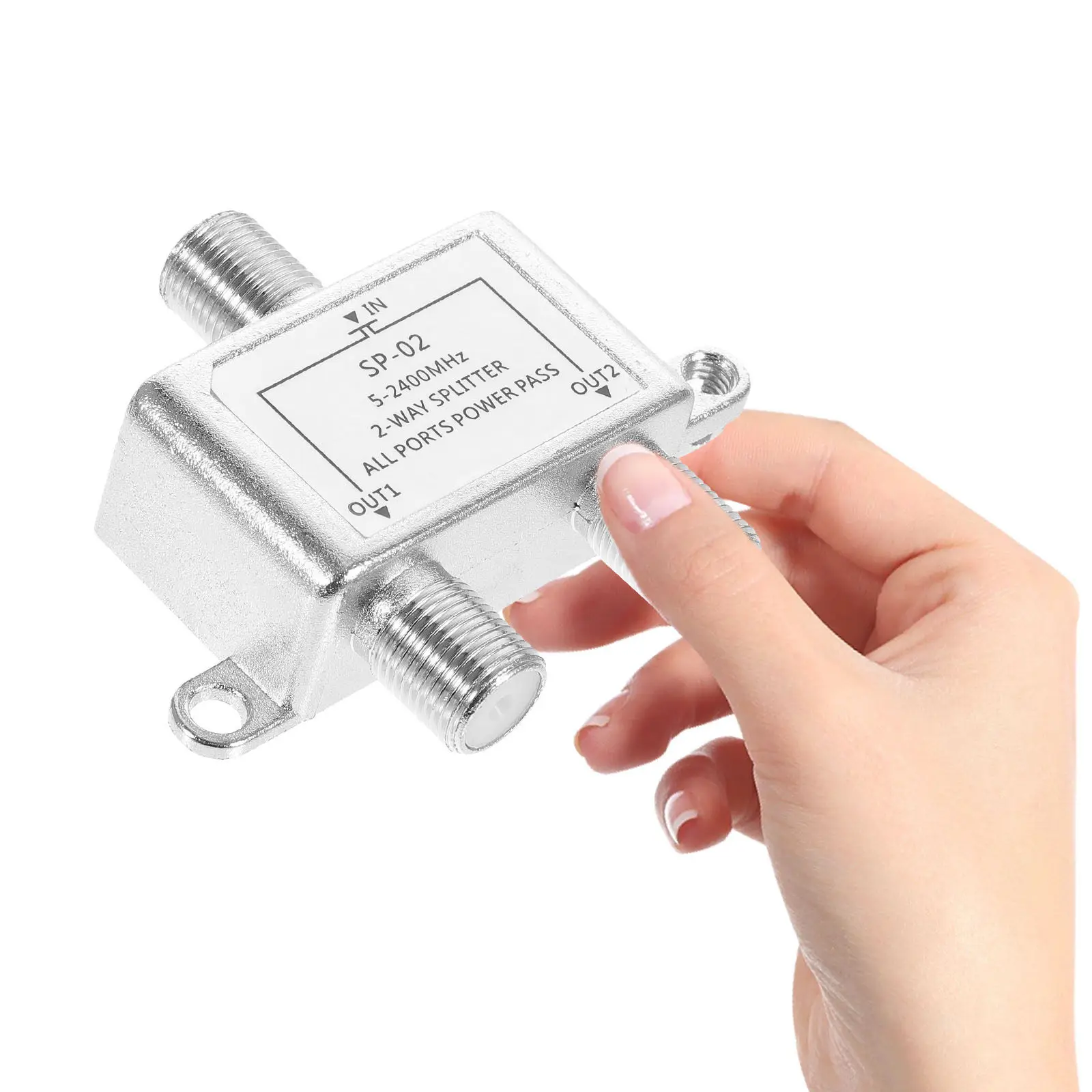 Coaxial Cable Splitter 5-2400Mhz 2-Way Signal Splitter for TV Satellite Amplifier Antenna High Speed Cable Coaxial Accessory
Coaxial Cable Splitter 5-2400Mhz 2-Way Signal Splitter for TV Satellite Amplifier Antenna High Speed Cable Coaxial Accessory