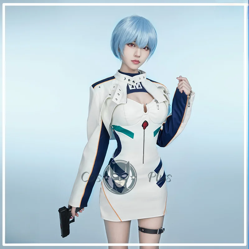 Аниме EVA Ayanami Rei, карнавальный костюм, парик, сексуальная повседневная кожаная мотоциклетная куртка, женская карнавальная форма на Хэллоуин
Аниме EVA Ayanami Rei, карнавальный костюм, парик, сексуальная повседневная кожаная мотоциклетная куртка, женская карнавальная форма на Хэллоуин