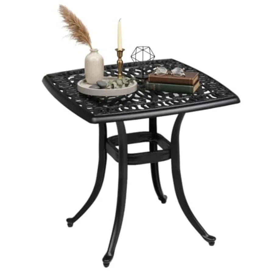 21 Outdoor Side Table, Cast Aluminum All-Weather Patio Side Table in Matte Black Lightweight, Rust-Resistant, Compact Bistro Ta
21 Outdoor Side Table, Cast Aluminum All-Weather Patio Side Table in Matte Black Lightweight, Rust-Resistant, Compact Bistro Ta
