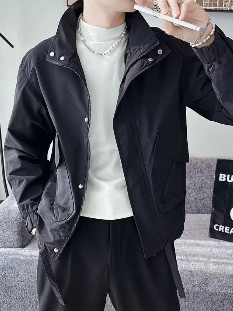 Casual Men's Workwear Jaet Autumn Spring Trendy Haome Baseball orm Sle Stand Fit Breathable V-Ne Jaet
Casual Men's Workwear Jaet Autumn Spring Trendy Haome Baseball orm Sle Stand Fit Breathable V-Ne Jaet