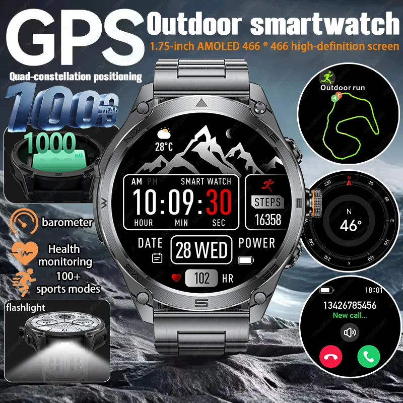 2025 For Huawei New Military Smart Watch Built-in GPS Compass barometer 3ATM Waterproof Sport Smartwatch Men Support Voice Call
2025 For Huawei New Military Smart Watch Built-in GPS Compass barometer 3ATM Waterproof Sport Smartwatch Men Support Voice Call