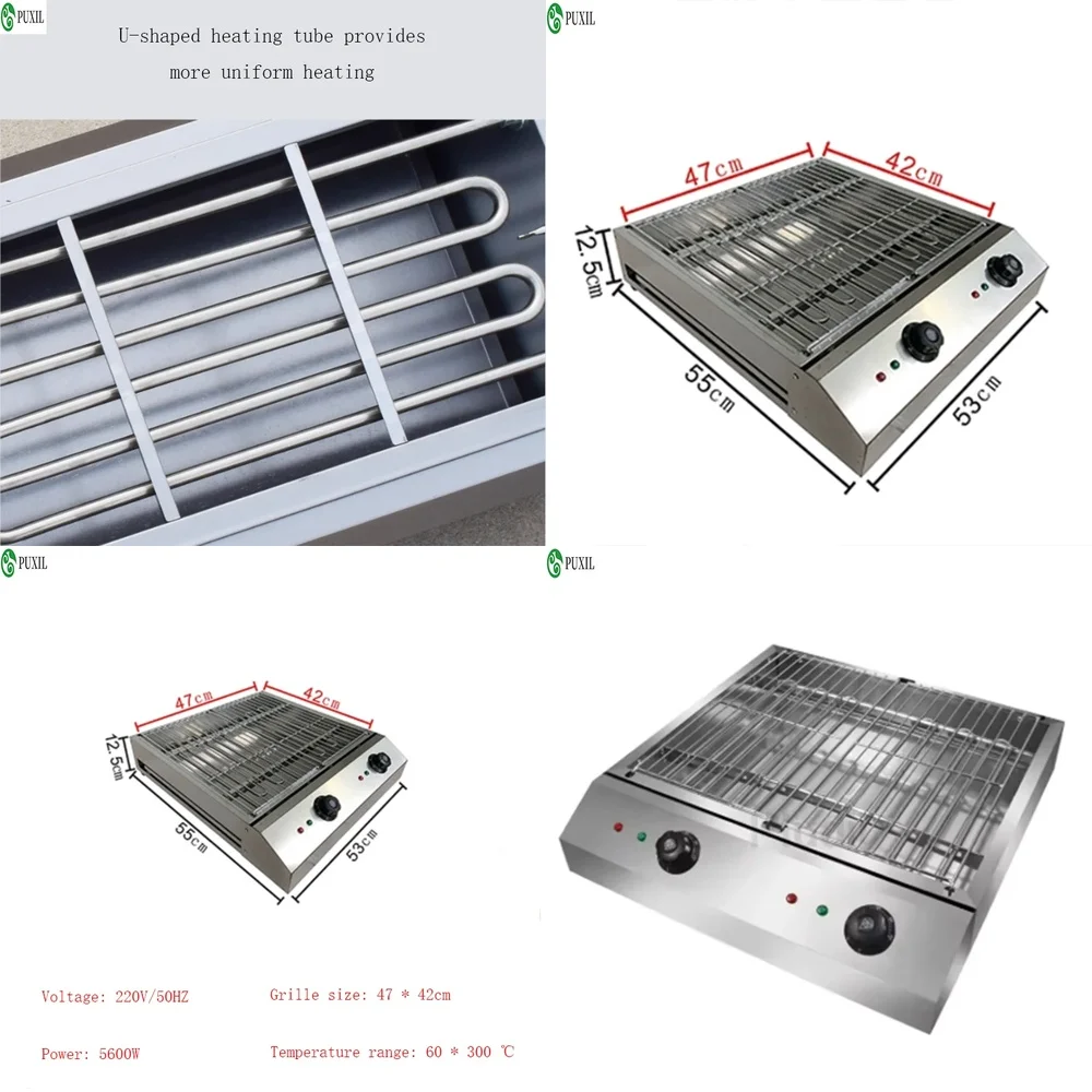 5600W Electric Grill for Indoor Barbecue Skewer Cooking Smoke Free and Commercial Use Oyster Stand Grill for Home
5600W Electric Grill for Indoor Barbecue Skewer Cooking Smoke Free and Commercial Use Oyster Stand Grill for Home