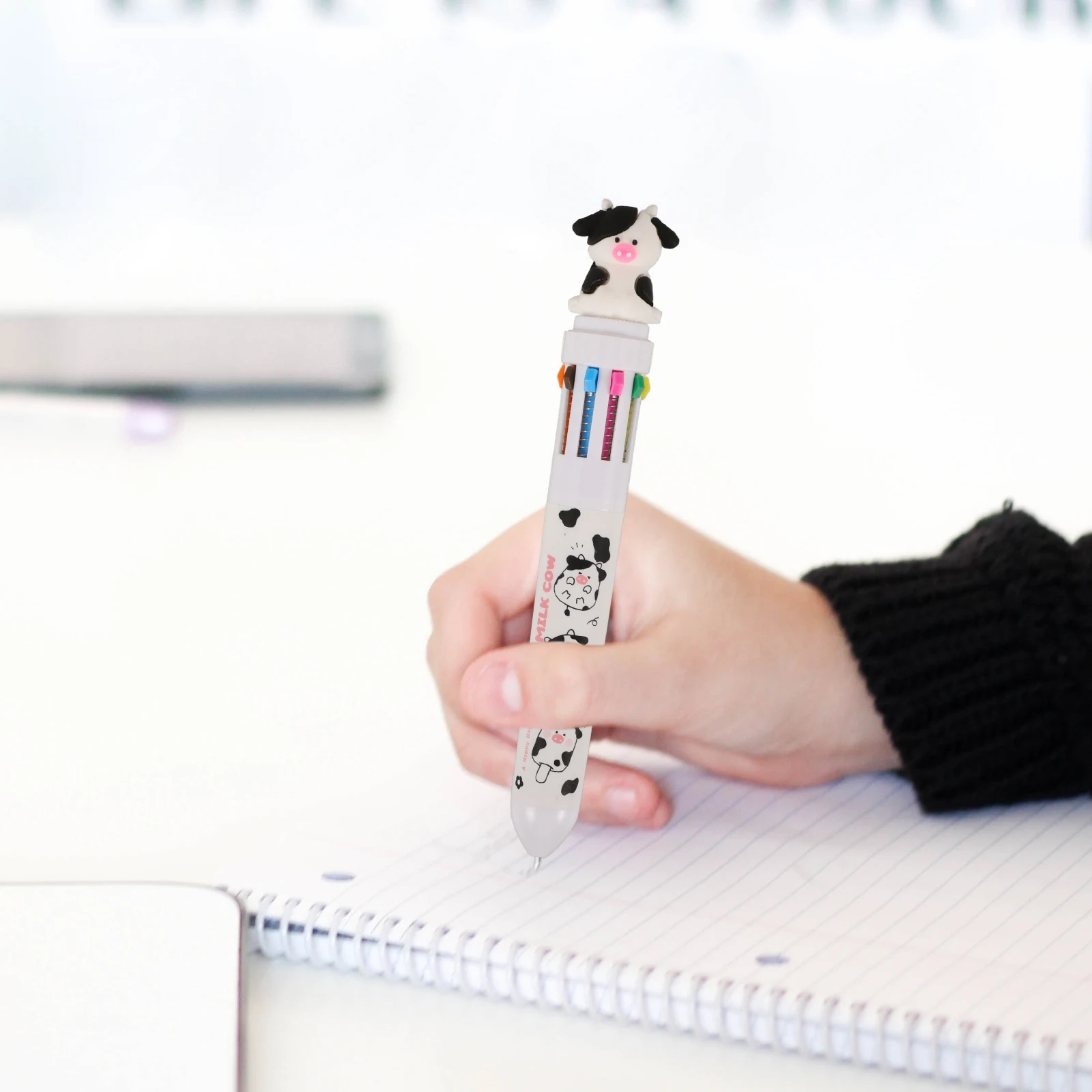 8 Pcs Press-on Ballpoint Pen Smooth Writing Pens Cartoon Portable Ten Color Plastic Study Supplies Cow
8 Pcs Press-on Ballpoint Pen Smooth Writing Pens Cartoon Portable Ten Color Plastic Study Supplies Cow