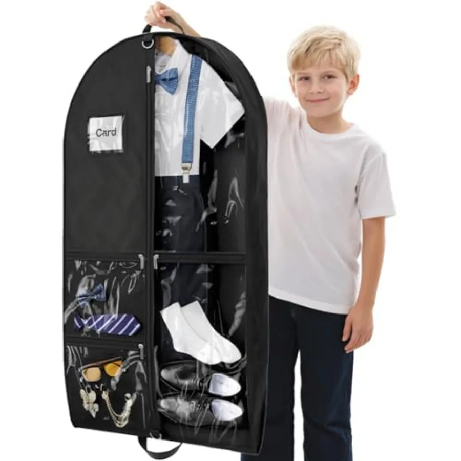 Dance Garment Bags for Dancers, 40" Garment Bags for Hanging Clothes with 3 Clear Zipper Pockets, Cheer Uniform Garment Bag for
Dance Garment Bags for Dancers, 40" Garment Bags for Hanging Clothes with 3 Clear Zipper Pockets, Cheer Uniform Garment Bag for