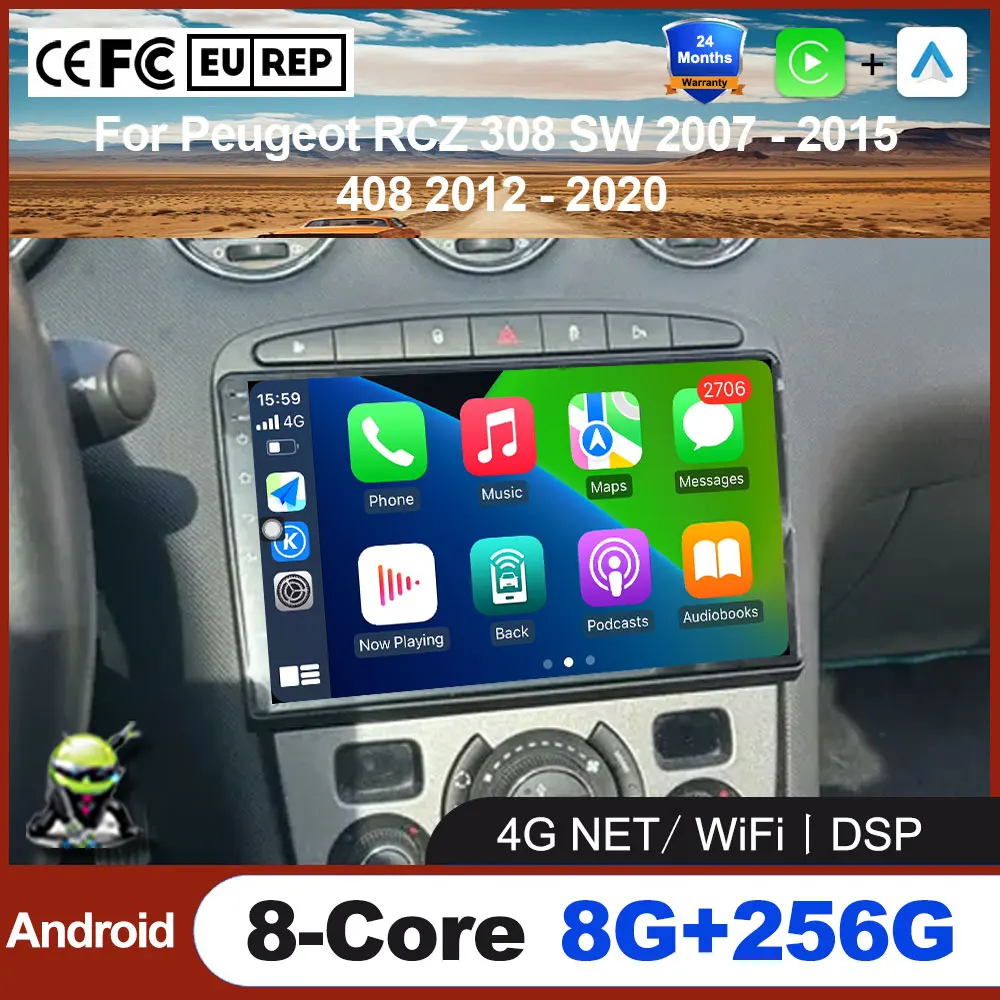 Android Auto Car Radio For Peugeot RCZ 308 SW 2007 - 2015 408 2012 - 2020 Multimedia GPS Navigation Wireless Carplay DSP Tools
Android Auto Car Radio For Peugeot RCZ 308 SW 2007 - 2015 408 2012 - 2020 Multimedia GPS Navigation Wireless Carplay DSP Tools