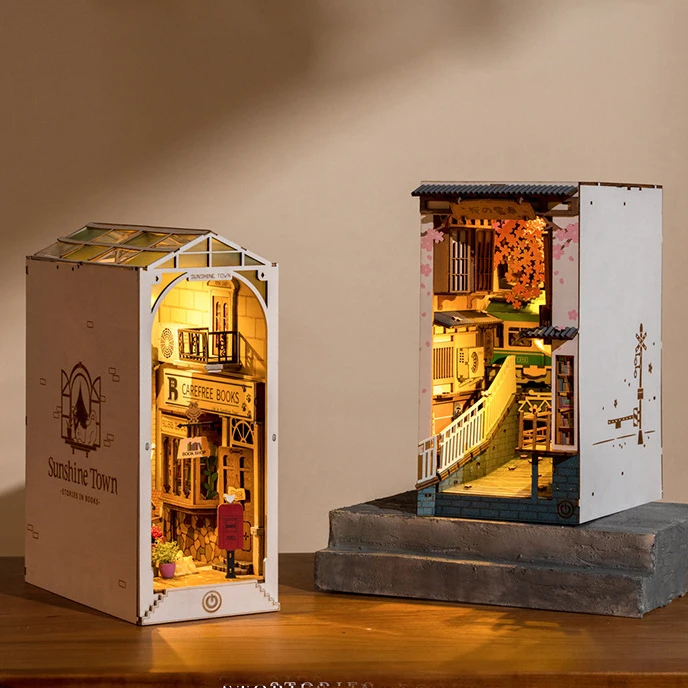 DIY Book Nook Kit Wooden 3D Puzzle Bookend Bookshelf Dreamland of Alsace Building Kit Assemble Toy Birthday Gift
DIY Book Nook Kit Wooden 3D Puzzle Bookend Bookshelf Dreamland of Alsace Building Kit Assemble Toy Birthday Gift