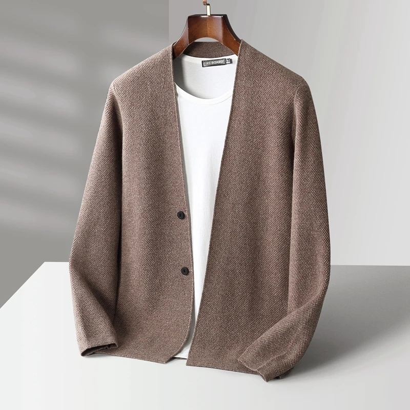 Gaishery Autumn Winter Men Cashmere Sweater Coat V-neck Cardigan 100% Merino Wool Knitwear Basic Smart Casual Jacket Korean Tops
Gaishery Autumn Winter Men Cashmere Sweater Coat V-neck Cardigan 100% Merino Wool Knitwear Basic Smart Casual Jacket Korean Tops