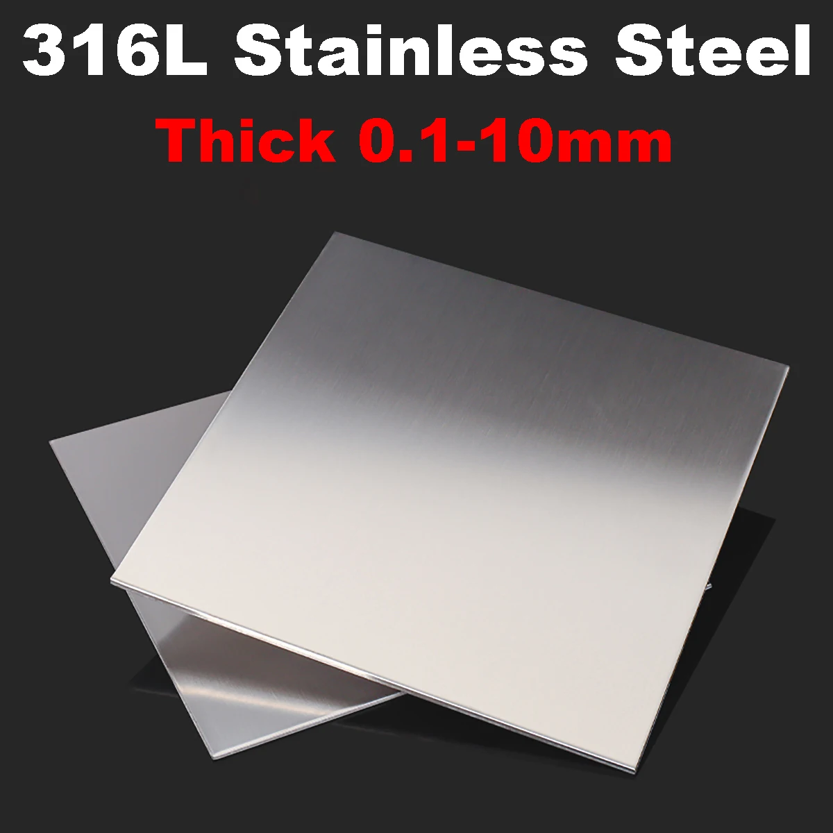 316L Stainless Steel Sheet Thick 0.1/0.2/0.5/0.8/1/1.2/1.5mm 50x50 100x100 150x150mm Square Board Brushed Metal Polished Plate
316L Stainless Steel Sheet Thick 0.1/0.2/0.5/0.8/1/1.2/1.5mm 50x50 100x100 150x150mm Square Board Brushed Metal Polished Plate