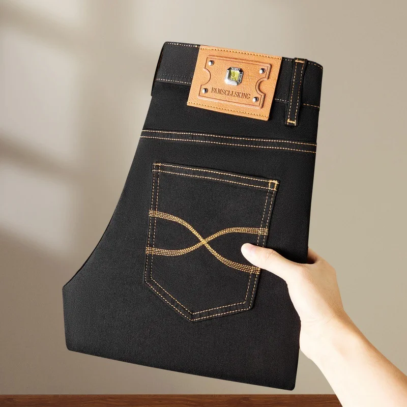 High end classic fashion simple jeans for men 2025 new style spring and summer business casual slim fit small straight leg pants
High end classic fashion simple jeans for men 2025 new style spring and summer business casual slim fit small straight leg pants