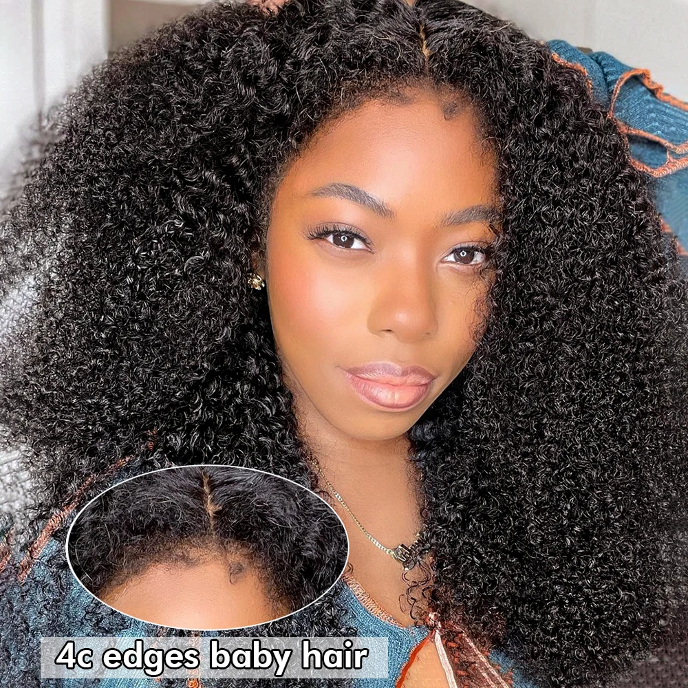 4C Edges Kinky Curly Baby Hair Lace Wigs 13x6 HD Lace Frontal Wig 100% Human Hair Kinky Curly Lace Front Human Hair Wigs
4C Edges Kinky Curly Baby Hair Lace Wigs 13x6 HD Lace Frontal Wig 100% Human Hair Kinky Curly Lace Front Human Hair Wigs