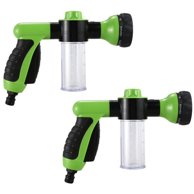 Garden Hose Nozzle Hand Sprayer With Addable Car Clean Foam For Car Washing, Gardening, Pet Washing 2 Pack
Garden Hose Nozzle Hand Sprayer With Addable Car Clean Foam For Car Washing, Gardening, Pet Washing 2 Pack