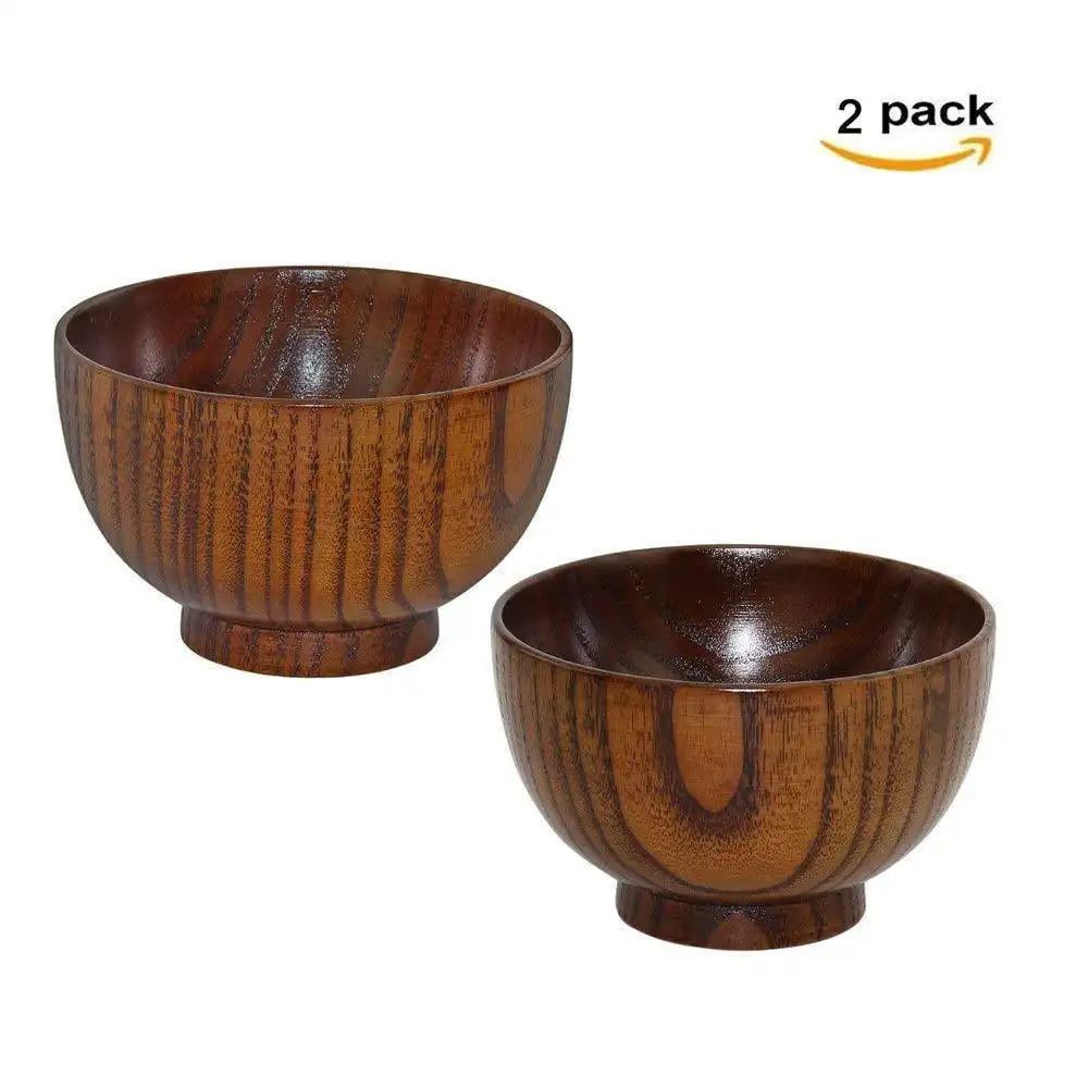 Solid Wood Bowls can be used for salad soup fruits etc Set of 2 KT00129
Solid Wood Bowls can be used for salad soup fruits etc Set of 2 KT00129