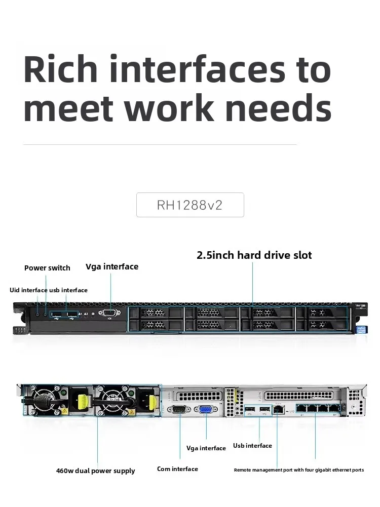 RH2288v2 Rack Server 2U Workstation Host Virtualization Cloud Computing R730
