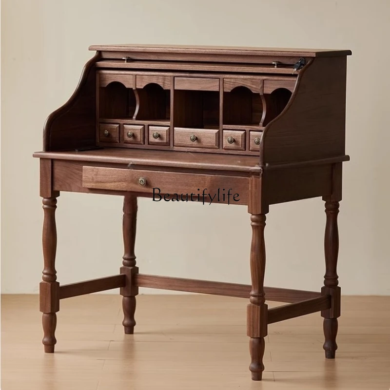 All Solid Wood Dressing Table Makeup Simple Bedroom Multi-Functional Storage Makeup Table 
All Solid Wood Dressing Table Makeup Simple Bedroom Multi-Functional Storage Makeup Table