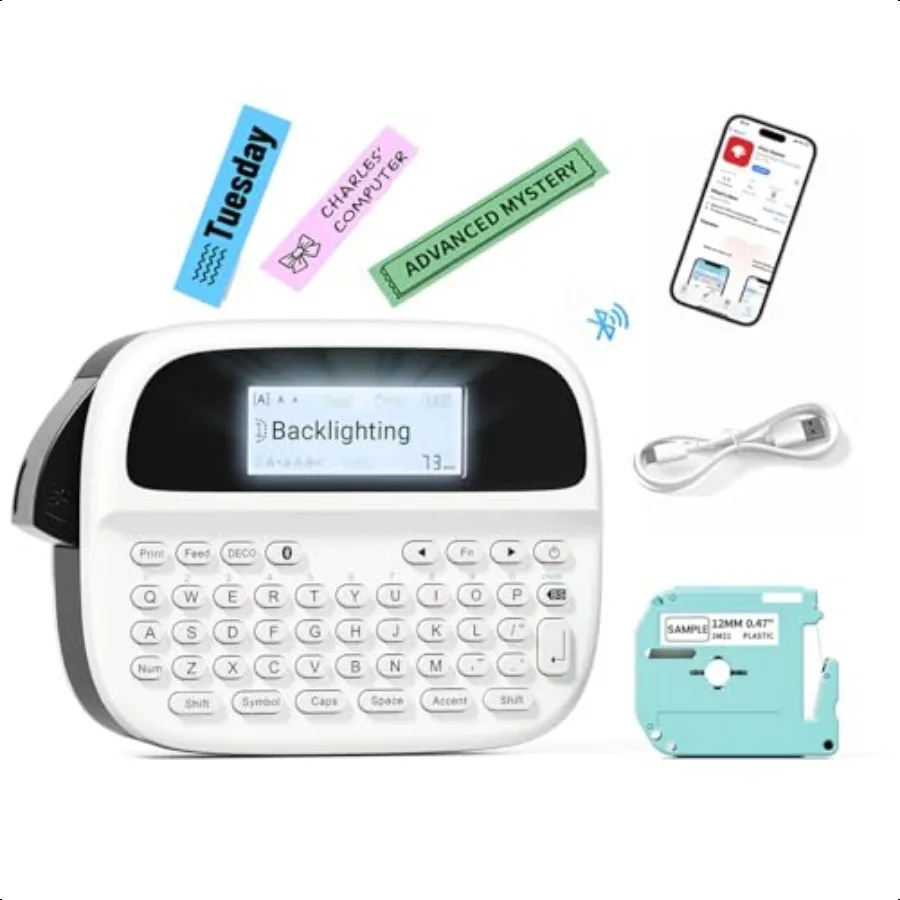 Label Maker hine withTape Bluetooth Label Maker WaterproofLabels Portable Rechargeable Labeler Labeling hine with Backlit LCD Q
Label Maker hine withTape Bluetooth Label Maker WaterproofLabels Portable Rechargeable Labeler Labeling hine with Backlit LCD Q