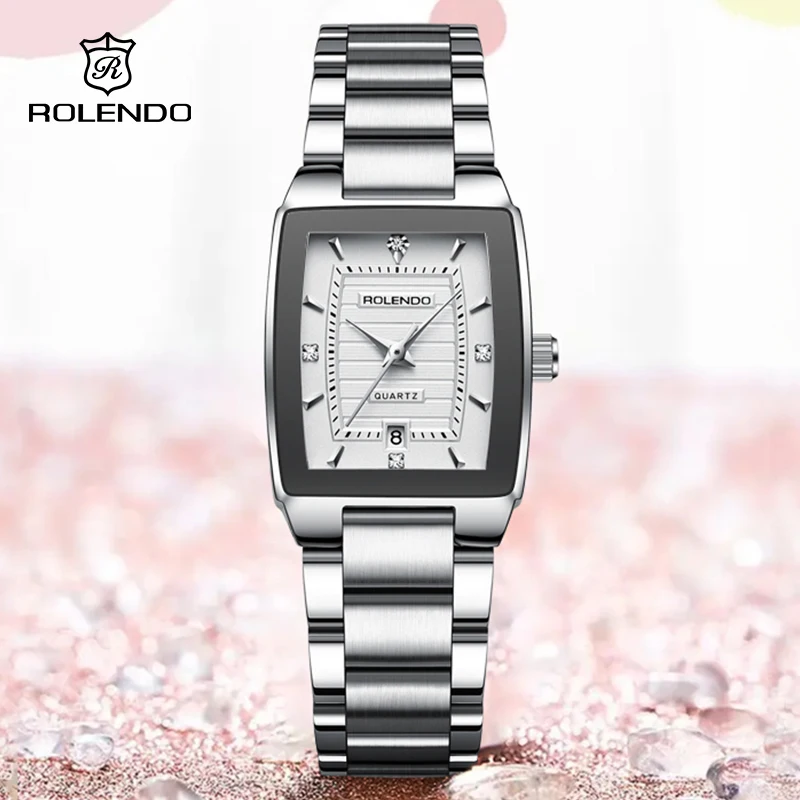 ROLENDO классические квадратные женские часы из нержавеющей стали с бриллиантами, дисплей даты, 30 м, водонепроницаемые, модные, элегантные, кварцевые наручные часы
ROLENDO классические квадратные женские часы из нержавеющей стали с бриллиантами, дисплей даты, 30 м, водонепроницаемые, модные, элегантные, кварцевые наручные часы