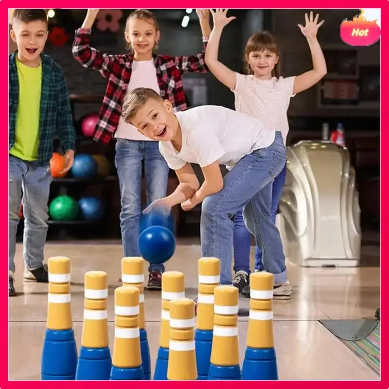 ABKG Wooden Bowling Indoor Outdoor Bowling Toys Kids Bowling Set Interactive Toy
ABKG Wooden Bowling Indoor Outdoor Bowling Toys Kids Bowling Set Interactive Toy