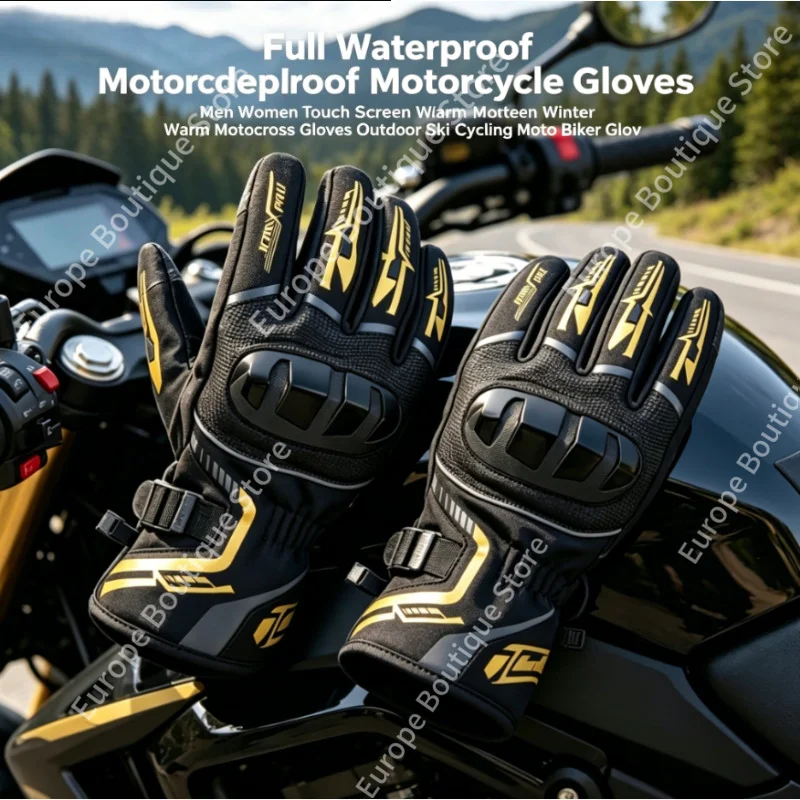 2026 NEW Gold Full Waterproof Touch Screen Motorcycle Gloves Men Women Winter Warm for Motocross Ski Cycling Moto Biker
2026 NEW Gold Full Waterproof Touch Screen Motorcycle Gloves Men Women Winter Warm for Motocross Ski Cycling Moto Biker