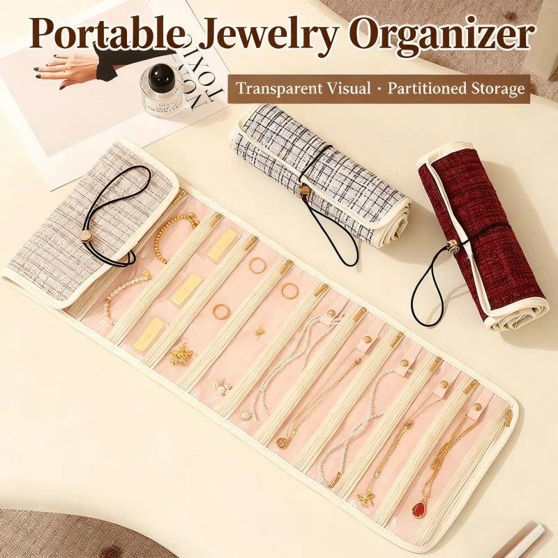 Jewelry Storage Roll Travel Multi-layer Folding Portable Jewelry Bag Earrings Jewelry Storage Bag Zipper Bag Large Capacity
Jewelry Storage Roll Travel Multi-layer Folding Portable Jewelry Bag Earrings Jewelry Storage Bag Zipper Bag Large Capacity