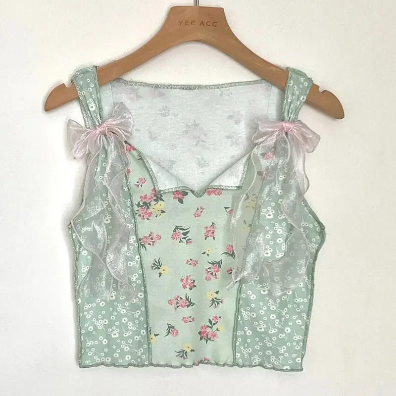 Women Crop Top Streetwear Grunge Slim Tanks Tops Vintage Patchwork Harajuku Camisoles Summer Bow Y2k Aesthetic Sweet Printing
Women Crop Top Streetwear Grunge Slim Tanks Tops Vintage Patchwork Harajuku Camisoles Summer Bow Y2k Aesthetic Sweet Printing