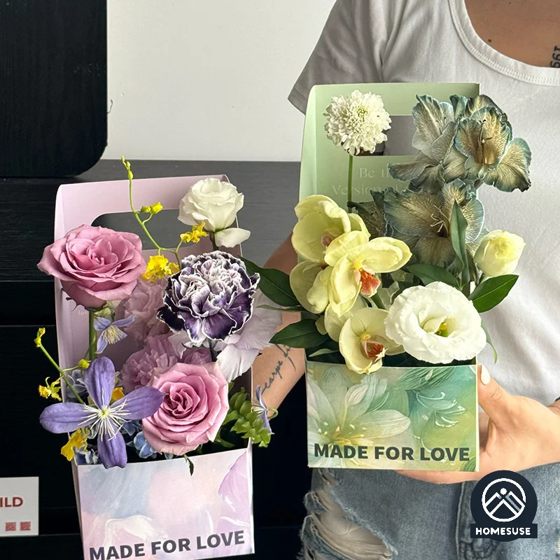 Flower Box Flower Cake Dessert Packaging Box Portable Flower Gift Bag Kraft Paper Holder Photo Favor Drink Carrier With Handle
Flower Box Flower Cake Dessert Packaging Box Portable Flower Gift Bag Kraft Paper Holder Photo Favor Drink Carrier With Handle