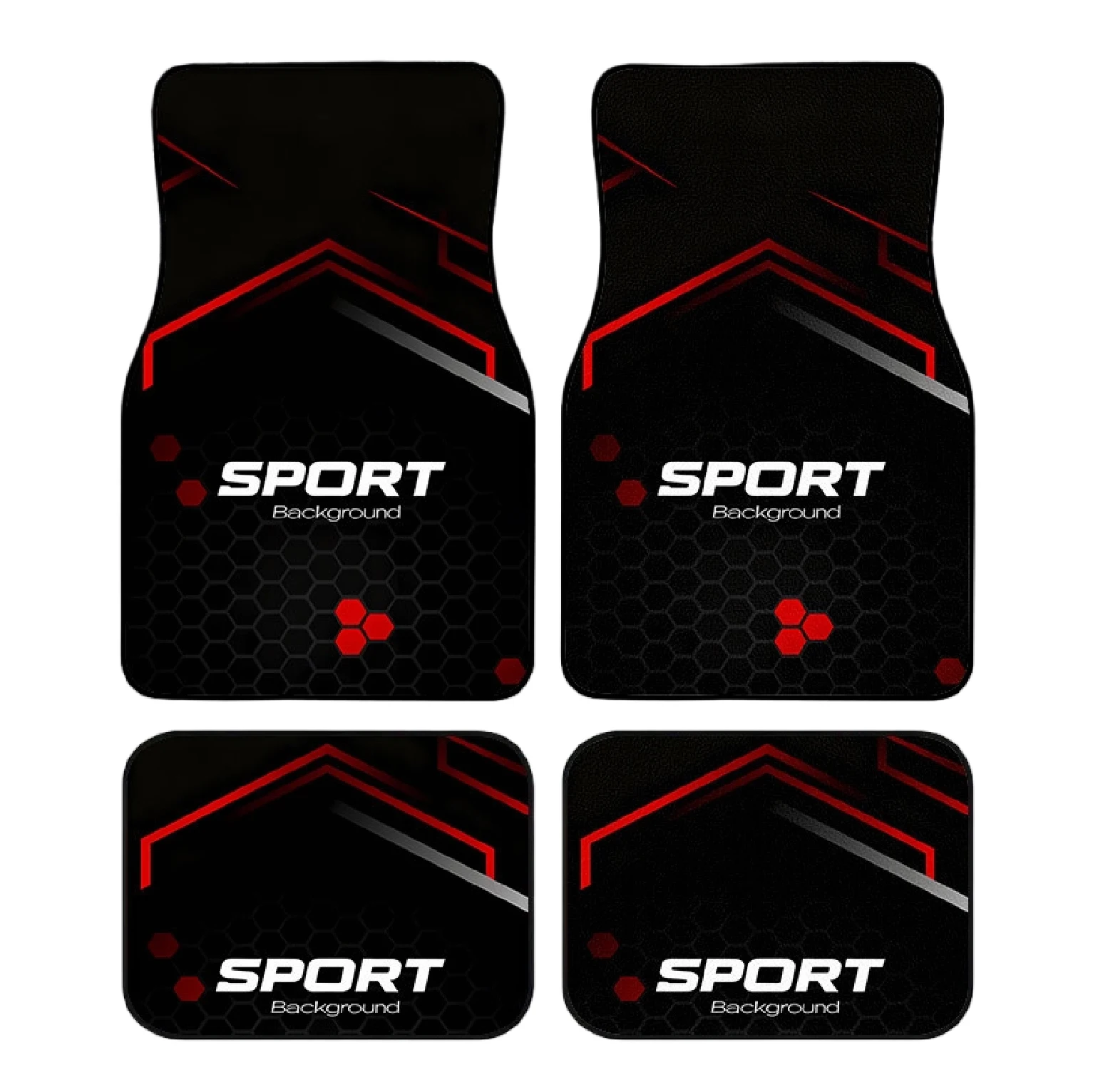 4-Pack Sporty Printed Polyester Car Mats - Soft Easy Clean & Install, Anti-Slip Durable Safe, Fits Most Vehicles, Great Gift
4-Pack Sporty Printed Polyester Car Mats - Soft Easy Clean & Install, Anti-Slip Durable Safe, Fits Most Vehicles, Great Gift