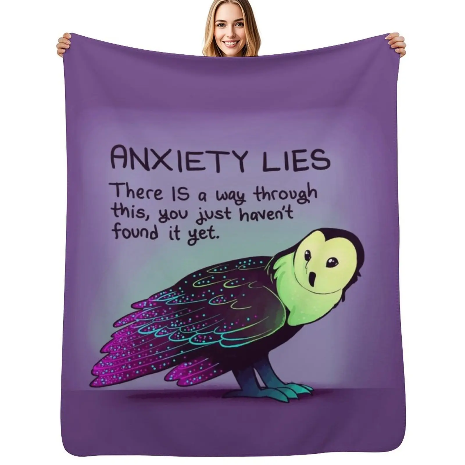 ANXIETY LIES Sparkle Neon Owl Throw Blanket Decorative Sofa For Sofa Thin christmas decoration Thermals For Travel Blankets 
ANXIETY LIES Sparkle Neon Owl Throw Blanket Decorative Sofa For Sofa Thin christmas decoration Thermals For Travel Blankets