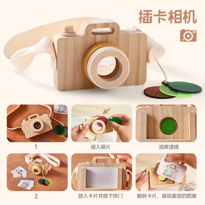 Wooden Toy Camera with Kaleidoscope Lenses and Picture Cards Educational Sensory Toy for Kids to Explore Colors and Patterns
Wooden Toy Camera with Kaleidoscope Lenses and Picture Cards Educational Sensory Toy for Kids to Explore Colors and Patterns