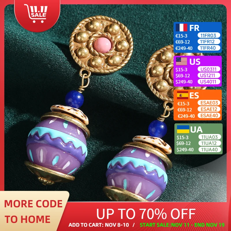 Antique Jewelry Glaze Colorful Drop Vintage Earring Gold Color Luxury Designer Quality Gifts For Woman Accessories Christmas
Antique Jewelry Glaze Colorful Drop Vintage Earring Gold Color Luxury Designer Quality Gifts For Woman Accessories Christmas