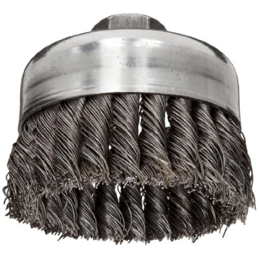 12206 4" Single Row Knot Wire Cup Brush.023" Steel Fill 5/8"-11 UNC Nut Made in the USA
12206 4" Single Row Knot Wire Cup Brush.023" Steel Fill 5/8"-11 UNC Nut Made in the USA