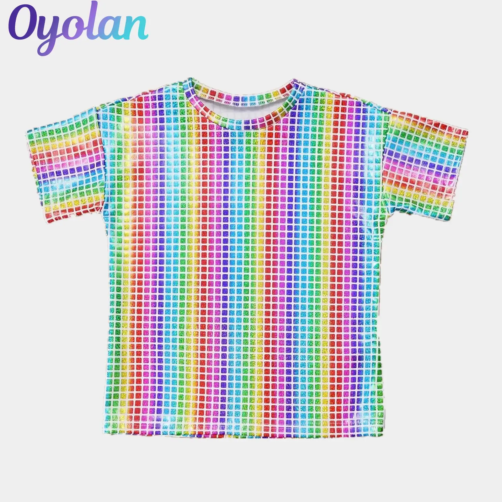Kids Girls Boys Shiny Plaid Sequins T-shirt Tops Cheerleading Modern Jazz Hip Hop Dance Stage Performance Choir Disco Costume
Kids Girls Boys Shiny Plaid Sequins T-shirt Tops Cheerleading Modern Jazz Hip Hop Dance Stage Performance Choir Disco Costume
