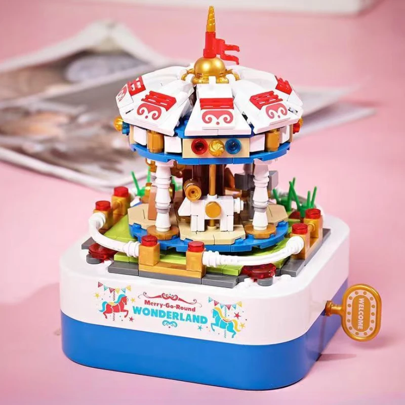 Rotating Music Box Assembly Block Toy Cute and Exquisite Desktop Decoration Gift
Rotating Music Box Assembly Block Toy Cute and Exquisite Desktop Decoration Gift