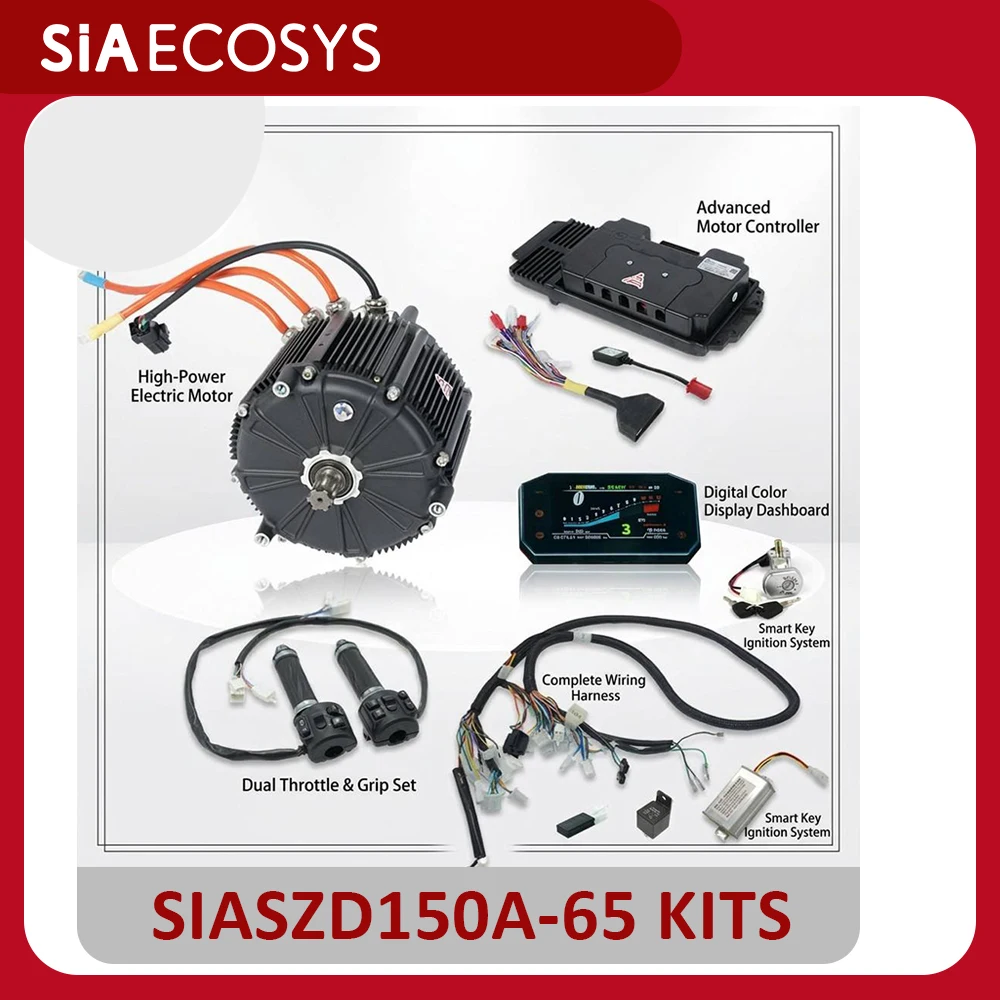 SiAECOSYS 8KW SIASZD150A-65 PMSM Mid Drive Motor Conversion Kits 72V 96V with Fardriver Controller ND72680B ND96680B
SiAECOSYS 8KW SIASZD150A-65 PMSM Mid Drive Motor Conversion Kits 72V 96V with Fardriver Controller ND72680B ND96680B