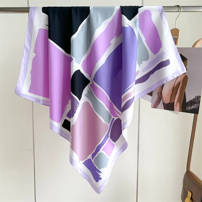 Fashion Twill Silk Scarves Women Large Shawls Wraps Bandana Head Hijab Scarfs Square Kerchief Neck Scarf for Ladies Purple 90cm
Fashion Twill Silk Scarves Women Large Shawls Wraps Bandana Head Hijab Scarfs Square Kerchief Neck Scarf for Ladies Purple 90cm