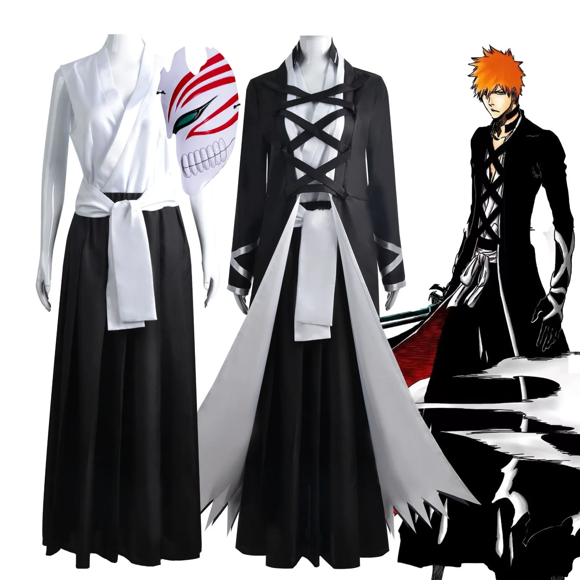 Anime BLEACH Kurosaki Ichigo Cosplay Costumes Mask
Anime BLEACH Kurosaki Ichigo Cosplay Costumes Mask