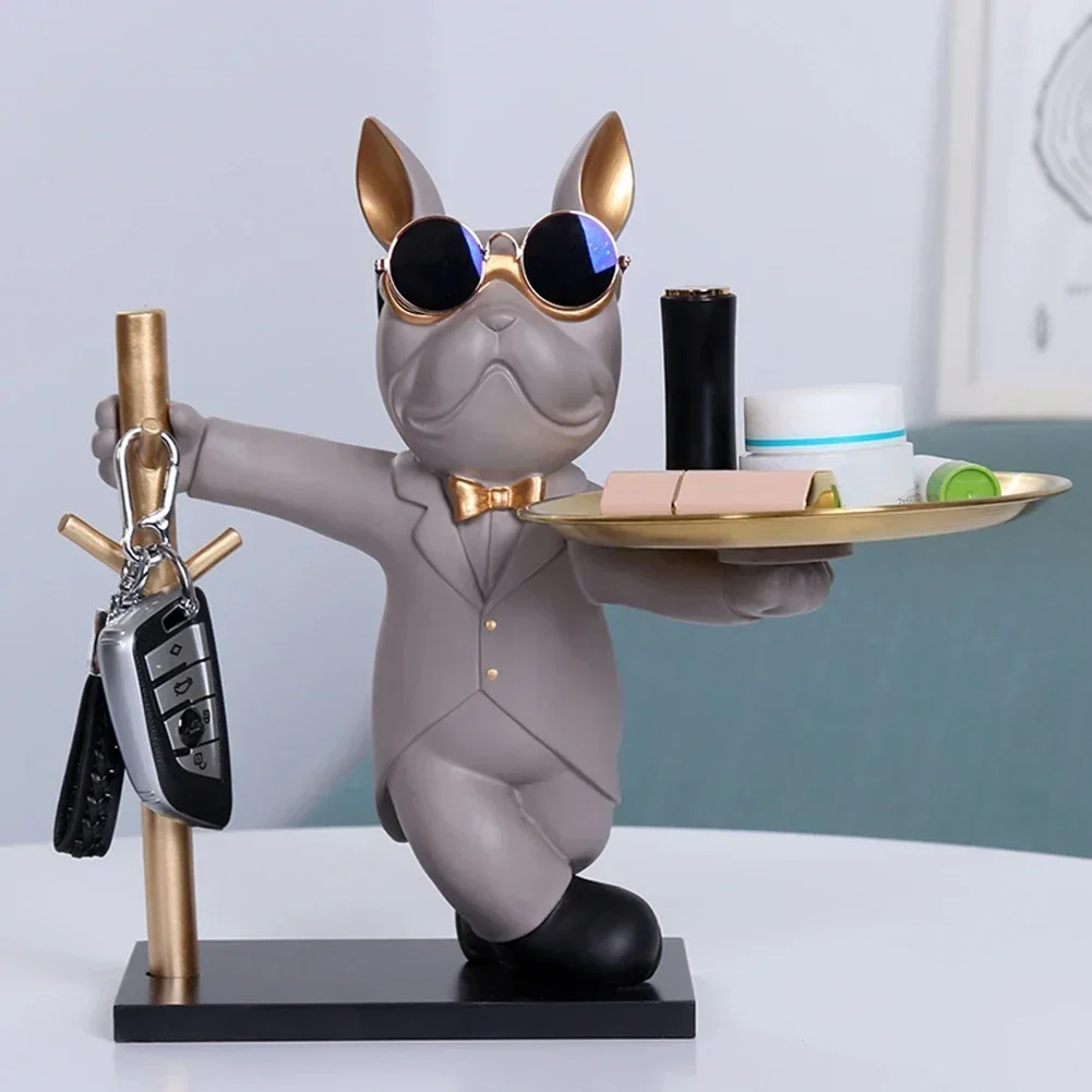 French Bulldog Sculpture Dog Statue Decorative Figurine Storage Metal Tray Coin Piggy Bank Entrance Key Snack Holder
French Bulldog Sculpture Dog Statue Decorative Figurine Storage Metal Tray Coin Piggy Bank Entrance Key Snack Holder