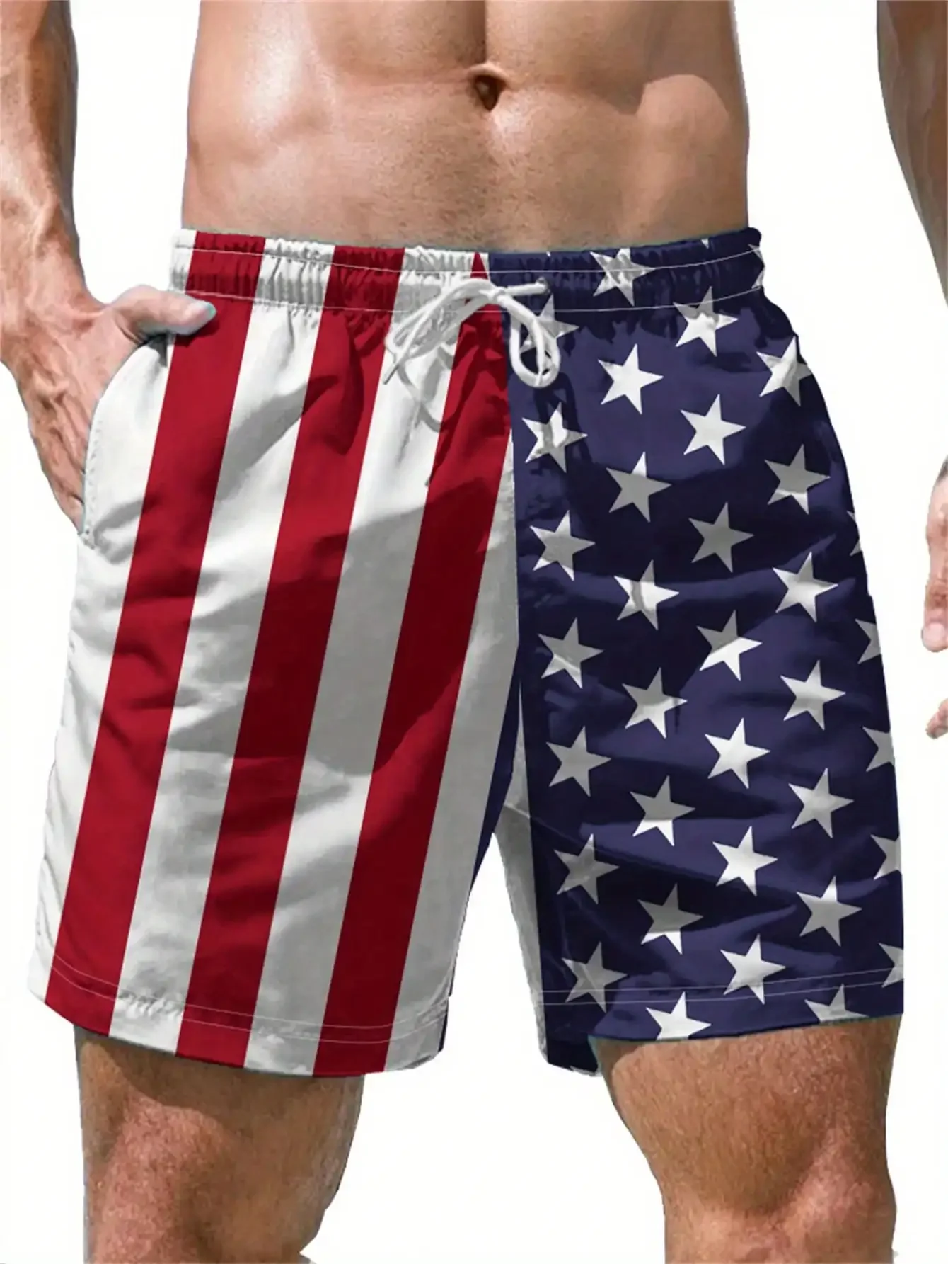2026 Independence Day, the perfect gift ,Casual Shorts Featuring An American Flag Print - With A Drawstring Waist, Made Of Lightweight Polyester, Perfect For Comfortable Outdoor Activities In Summer
2026 Independence Day, the perfect gift ,Casual Shorts Featuring An American Flag Print - With A Drawstring Waist, Made Of Lightweight Polyester, Perfect For Comfortable Outdoor Activities In Summer