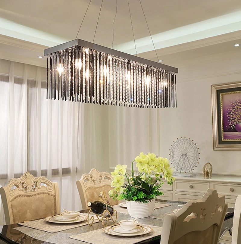 Nordic Luxury Crystal Chandelier Rectangular Restaurant Crystal Hanging Lamps Dining Table Modern Pendant Light Coffee Bar
Nordic Luxury Crystal Chandelier Rectangular Restaurant Crystal Hanging Lamps Dining Table Modern Pendant Light Coffee Bar