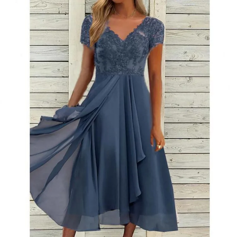 2025 Chiffon Patchwork DressvLace Hollow-Out Long Dress Bridesmaid Evening Gown C001
2025 Chiffon Patchwork DressvLace Hollow-Out Long Dress Bridesmaid Evening Gown C001