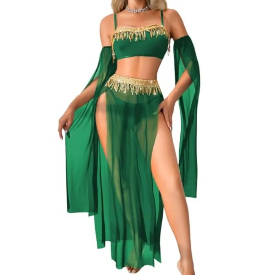 ShawGobow Exotic Wear Dancer Outfits, High Slit Skirt Sexy Lingerie For Women, Belly Dance Costume Cosplay Festival
ShawGobow Exotic Wear Dancer Outfits, High Slit Skirt Sexy Lingerie For Women, Belly Dance Costume Cosplay Festival