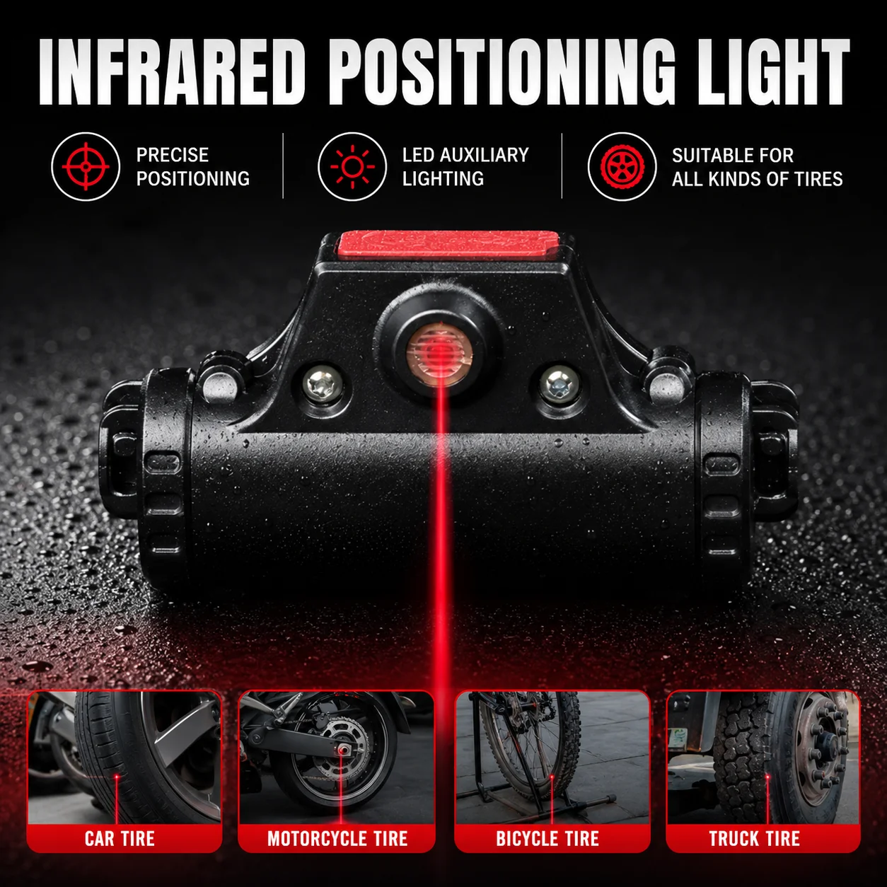 USB Rechargeable Car Wheel Balancer Laser Positioning Locator Infrared Spot Finder 2 LED Light Tire Balance Auto Repair Tool
USB Rechargeable Car Wheel Balancer Laser Positioning Locator Infrared Spot Finder 2 LED Light Tire Balance Auto Repair Tool