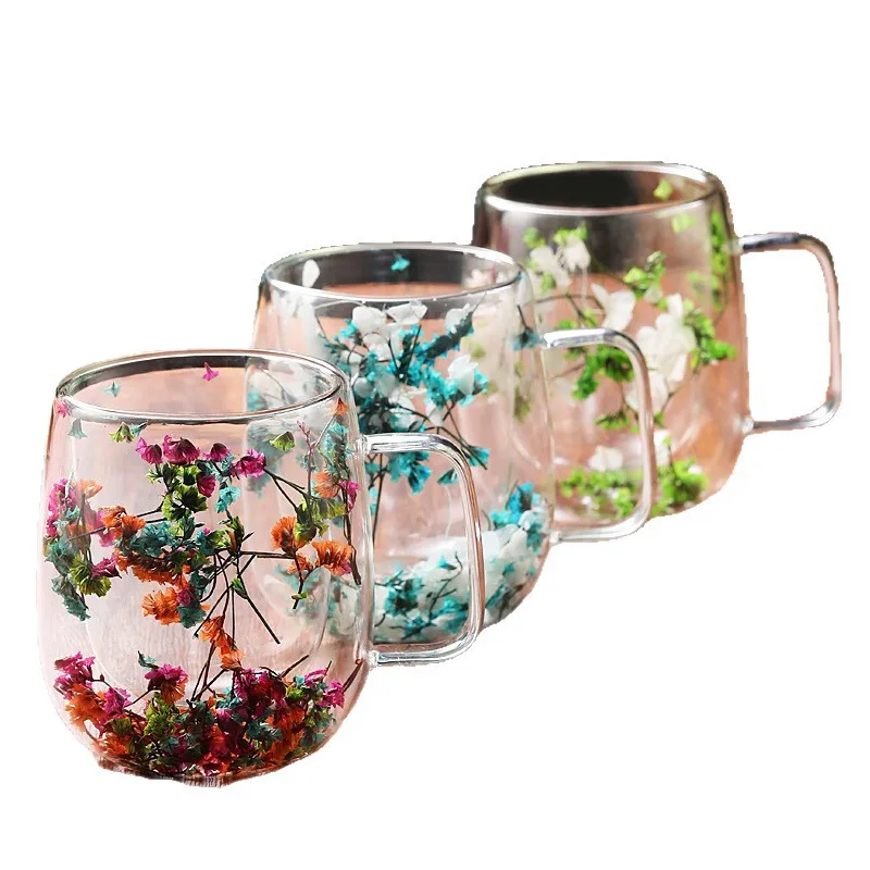 Yjq 2pcs double layer dried flower glass coffee cup household borosilicate heat-resistant office cup
Yjq 2pcs double layer dried flower glass coffee cup household borosilicate heat-resistant office cup