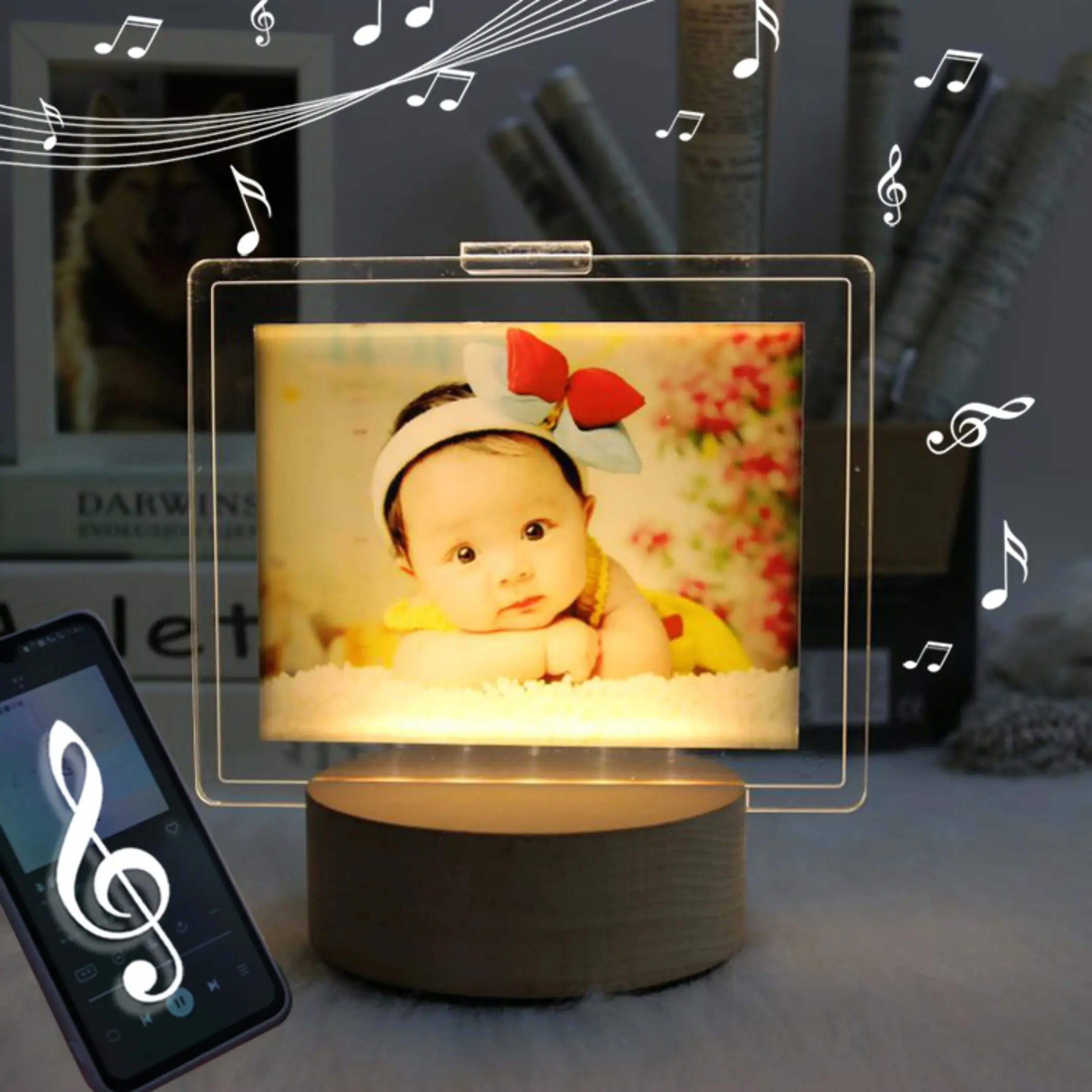 Home decoration mobile phone play music music baby night light with sound plug in
Home decoration mobile phone play music music baby night light with sound plug in
