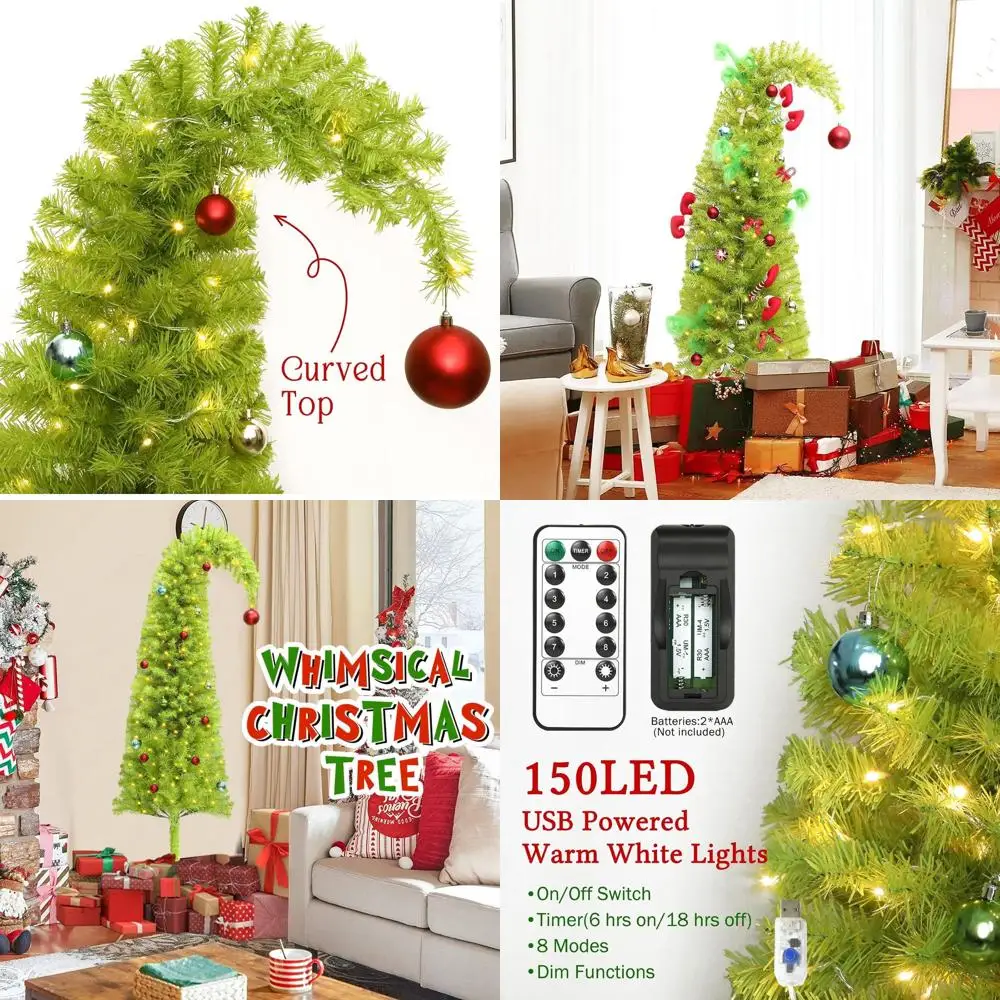 Лаймово-зеленая рождественская елка-карандаш длиной 5 футов с 150 светодиодными лампами, гибкая и украшенная для домашних праздников
Лаймово-зеленая рождественская елка-карандаш длиной 5 футов с 150 светодиодными лампами, гибкая и украшенная для домашних праздников