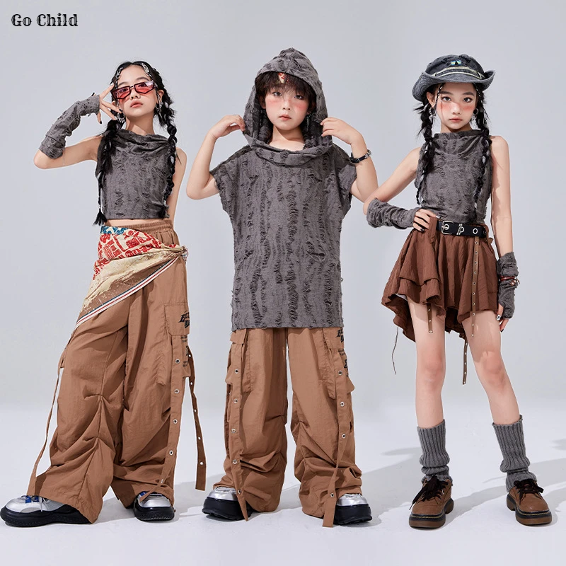 Hip Hop Girls Wasteland Hoodies Cargo Pants Street Dance Skirts Boys Streetwear Child Cool Costumes Kids K-pop Punk Clothes Sets
Hip Hop Girls Wasteland Hoodies Cargo Pants Street Dance Skirts Boys Streetwear Child Cool Costumes Kids K-pop Punk Clothes Sets