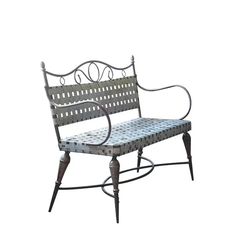 American wrought iron back chair, outdoor backrest leisure bench
American wrought iron back chair, outdoor backrest leisure bench