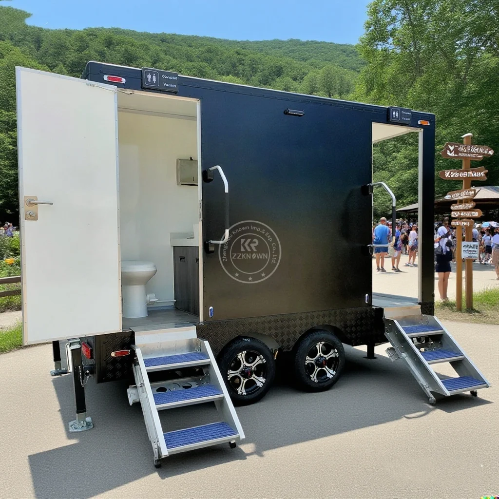 2 Room Portable Public Toilet Trailer Concession Fully Equipped Trucks Mobile Toilet Cubicle Trailer Beach Wedding Outdoor Party
2 Room Portable Public Toilet Trailer Concession Fully Equipped Trucks Mobile Toilet Cubicle Trailer Beach Wedding Outdoor Party