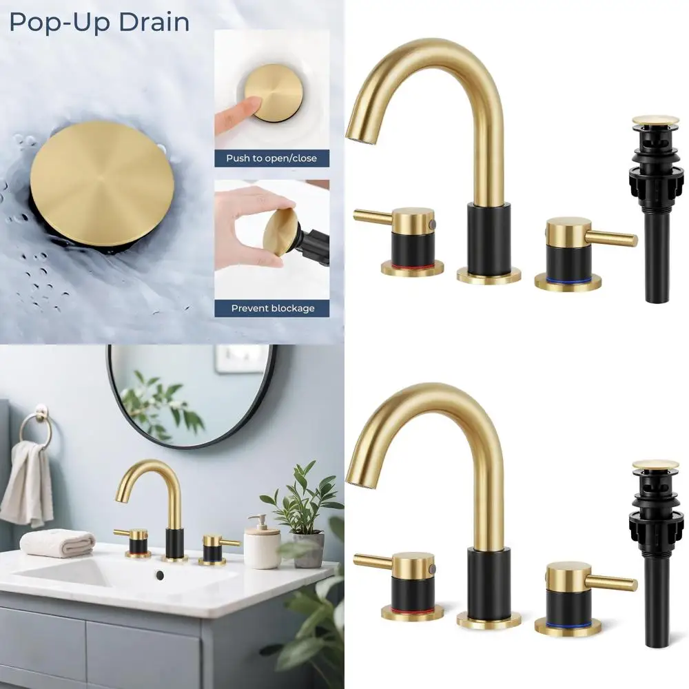 8 Широко распространенных матовых золотых и черных смесителей для раковины с 2 ручками и 360° ° Поворотный носик и выдвижной слив
8 Широко распространенных матовых золотых и черных смесителей для раковины с 2 ручками и 360° ° Поворотный носик и выдвижной слив