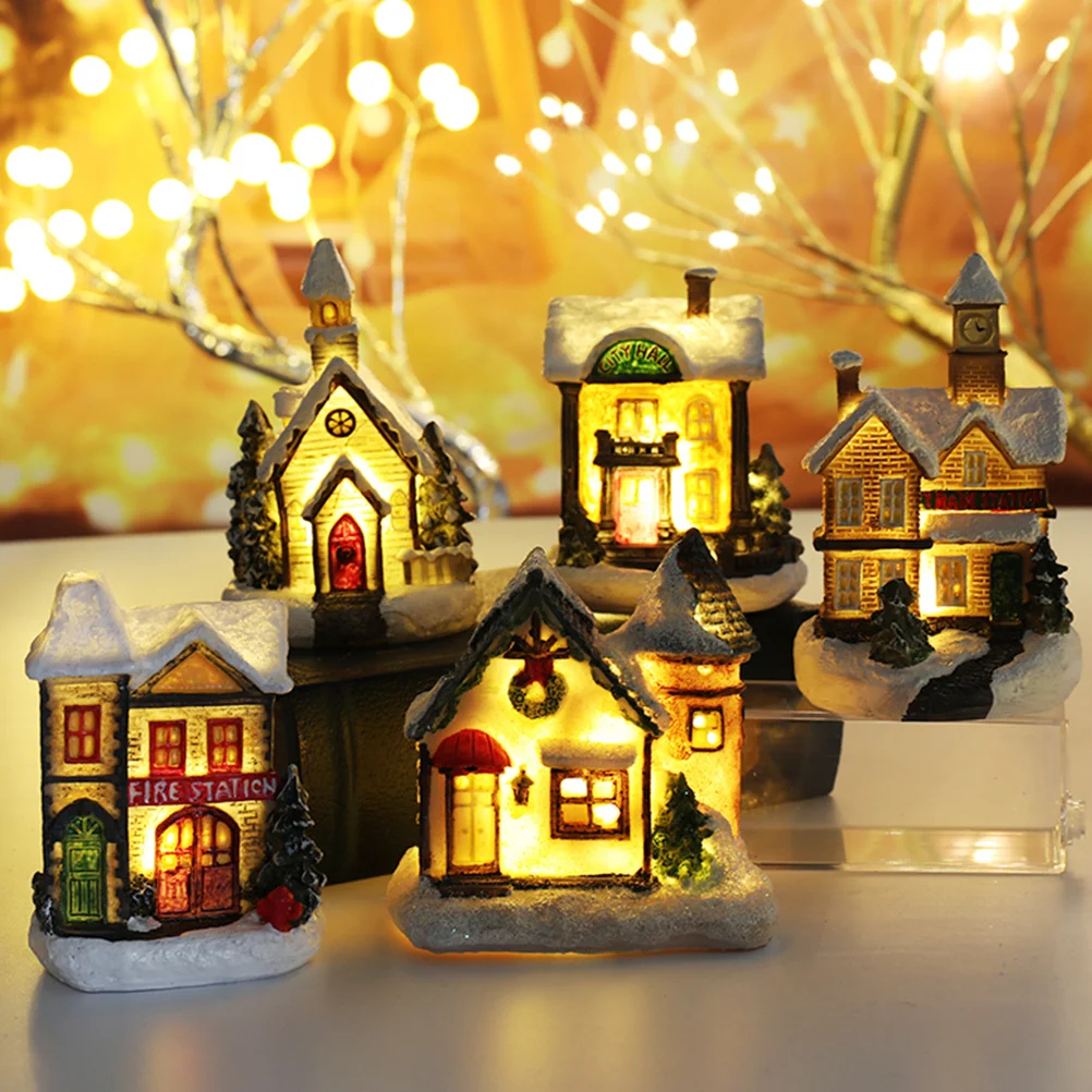 4Pcs Luminous House Decor Resin Craft Adorn for Christmas Decorative Table Crafts Desktop Living Room Bedroom Xmas Luminous
4Pcs Luminous House Decor Resin Craft Adorn for Christmas Decorative Table Crafts Desktop Living Room Bedroom Xmas Luminous