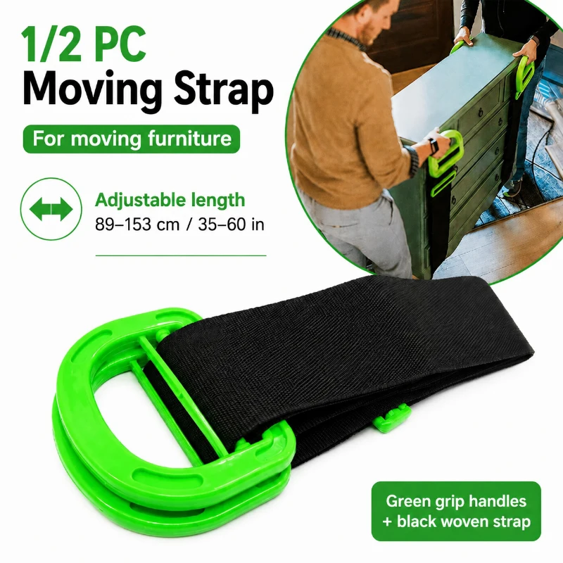 Furniture Carrying Strap Adjustable Length Moving Belt Heavy Box Lifter for Home Office Relocation Max Load 100 KG
Furniture Carrying Strap Adjustable Length Moving Belt Heavy Box Lifter for Home Office Relocation Max Load 100 KG